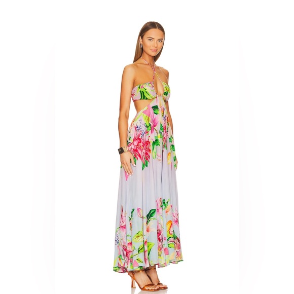 Lora Long Dress 🪷🌺🪷 Hibiscus by ROCOCO SAND - XXS ❌ SOLD ❌ - Picture 4 of 6